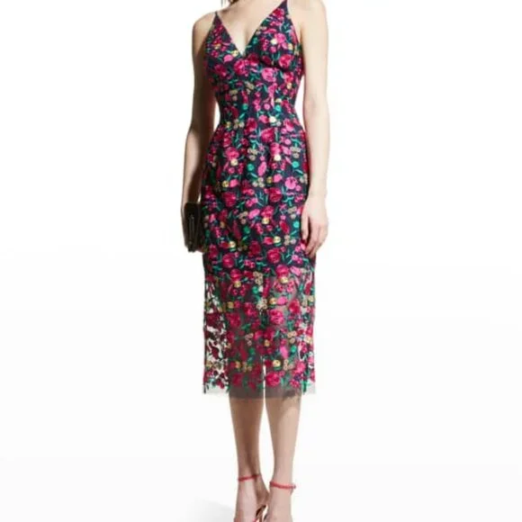 sachin and babi light blue dress Item: Dress The Population Paige Floral Embroidered main image 1